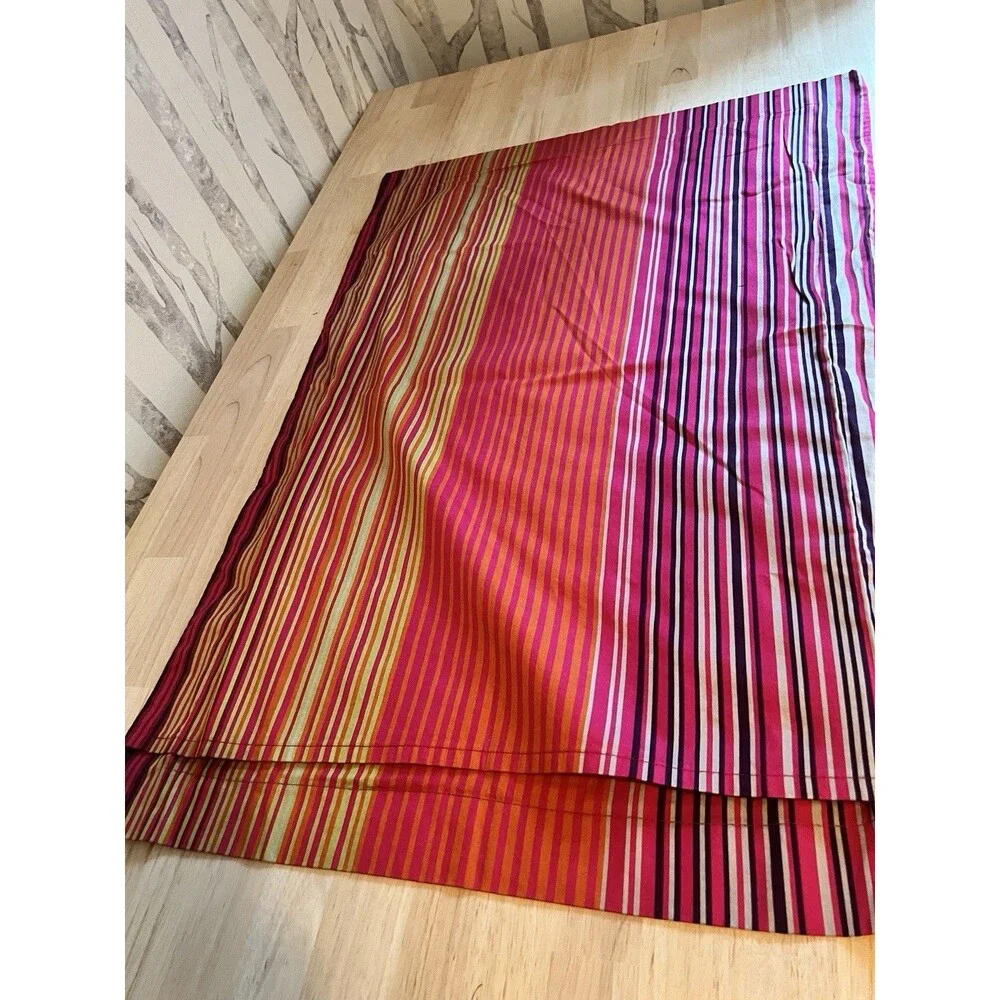 IKEA Andrea Satin Pink Yellow Orange Purple Stripes standard pillow sham case